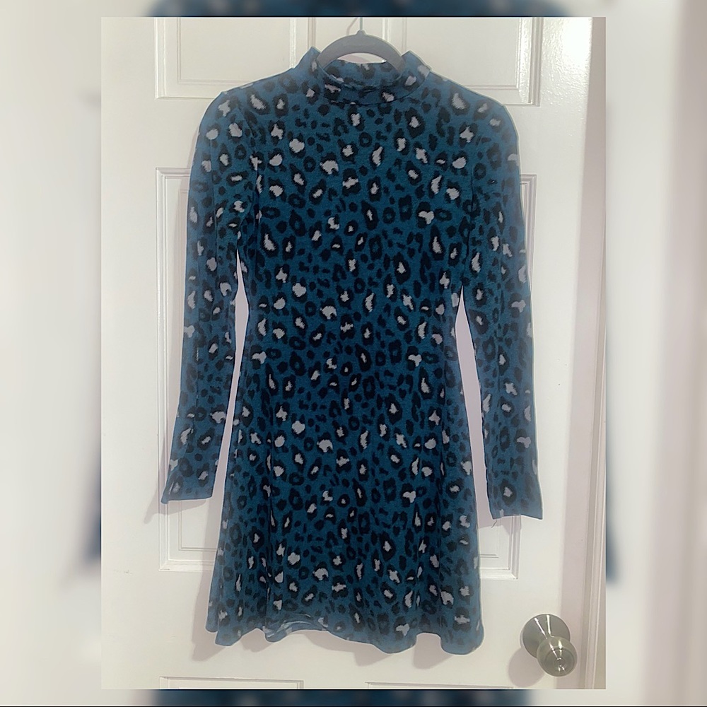 Animal print swing dress